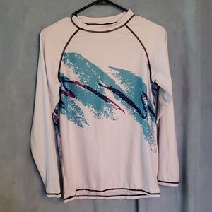 Rash guard and swim trunks